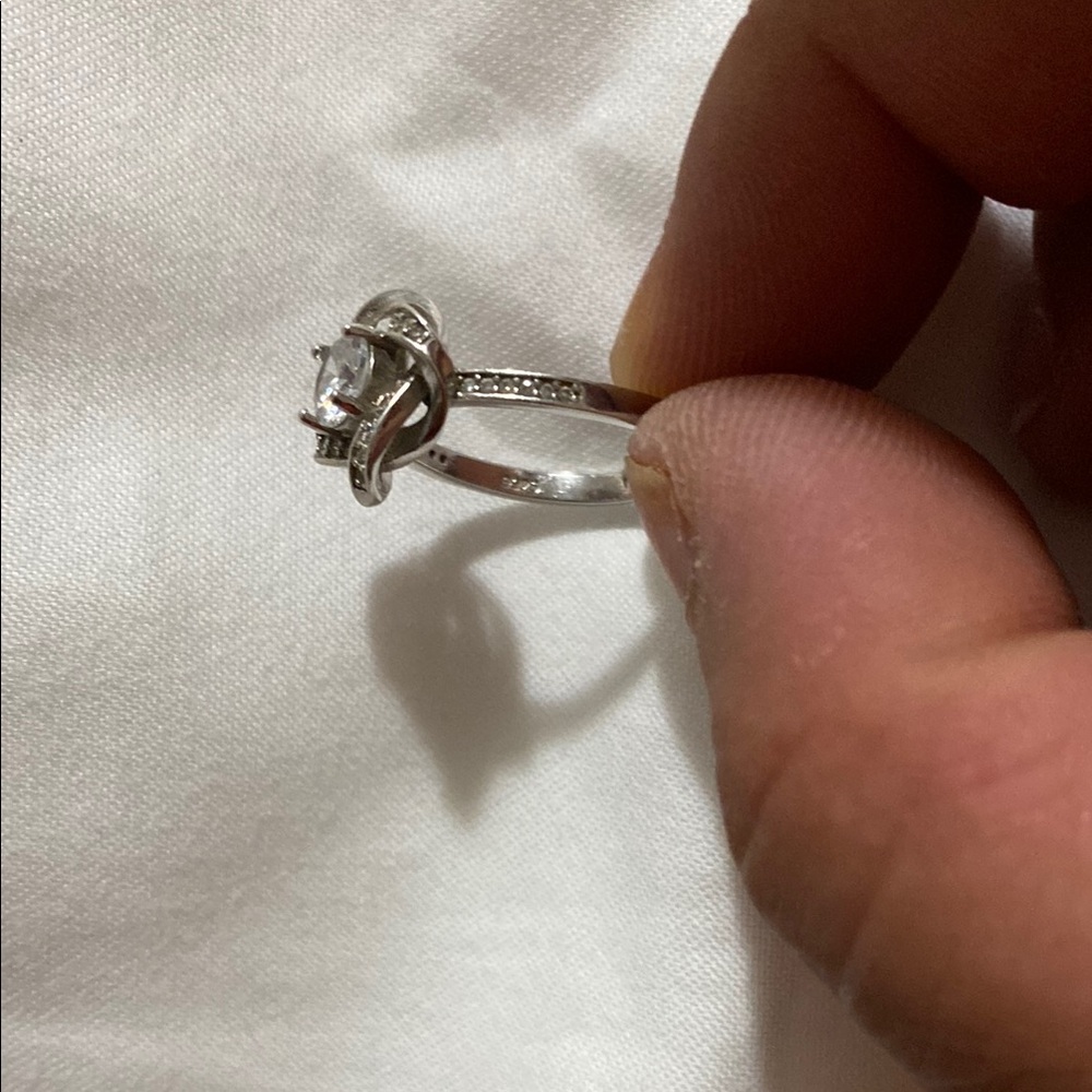 Vintage Silver Floral Statement Ring Adjustable S… - image 4